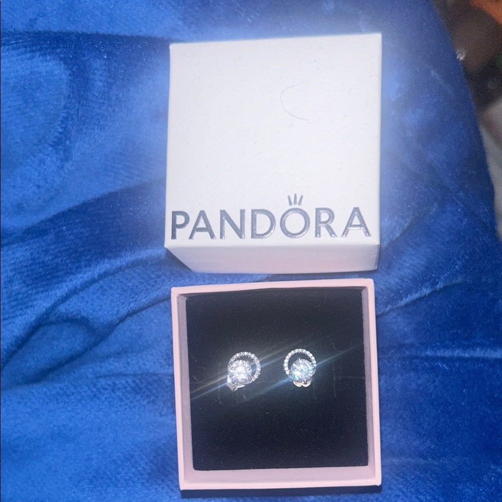Pandora Sparkling Silver Earrings
